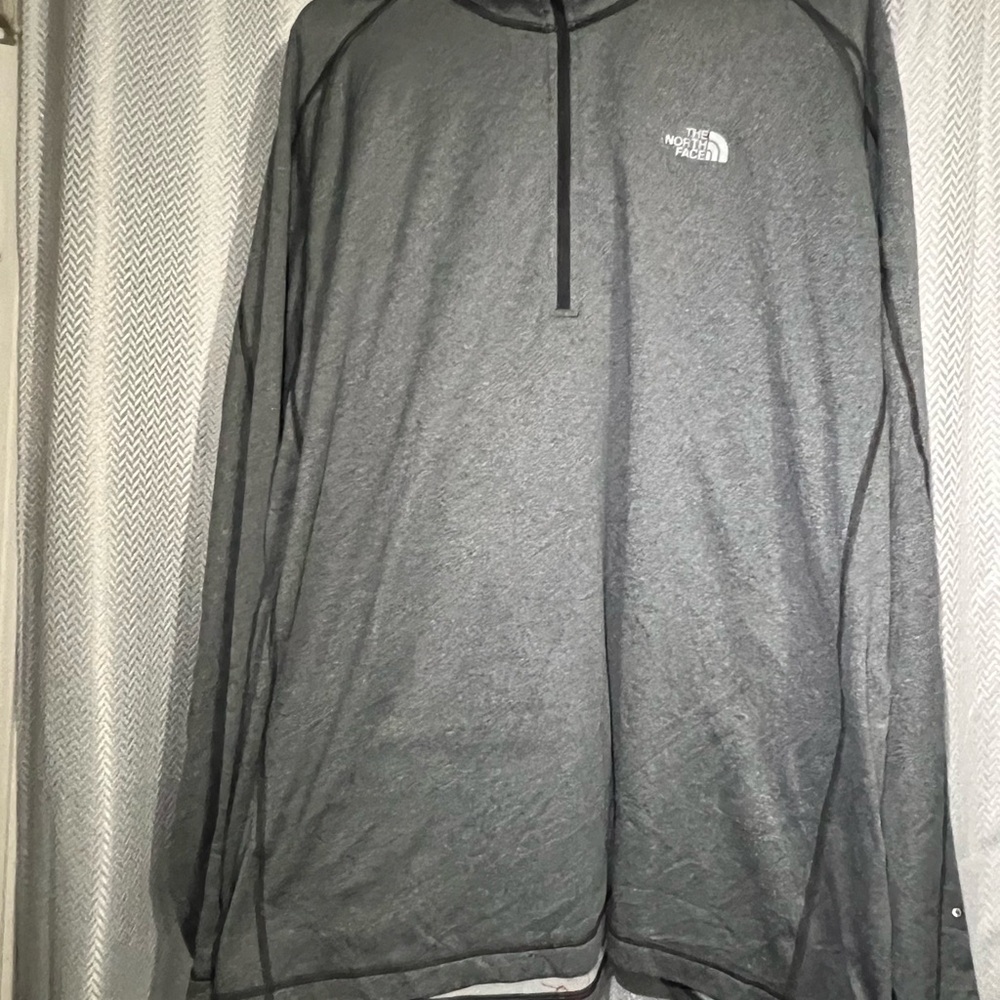 The North Face Light Gray Waffle Knit Pullover
